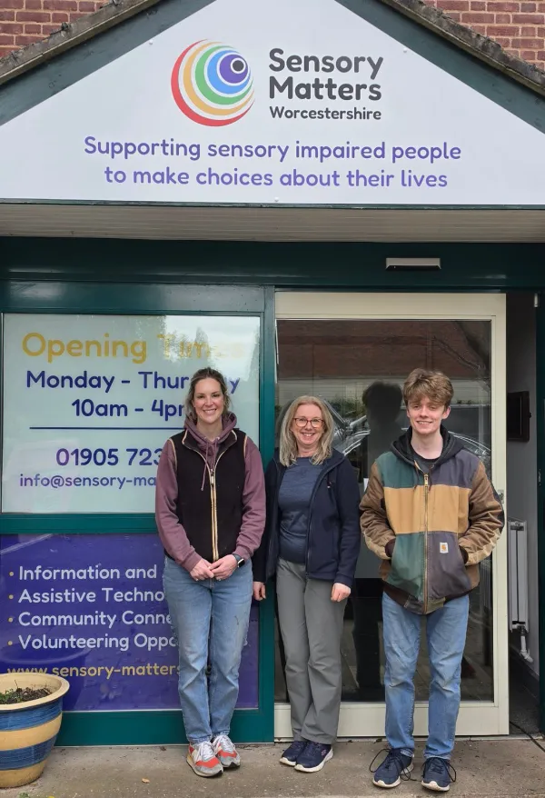 Image depicting the SME Solicitors team outside Sensory Matters Worcestershire's premises.